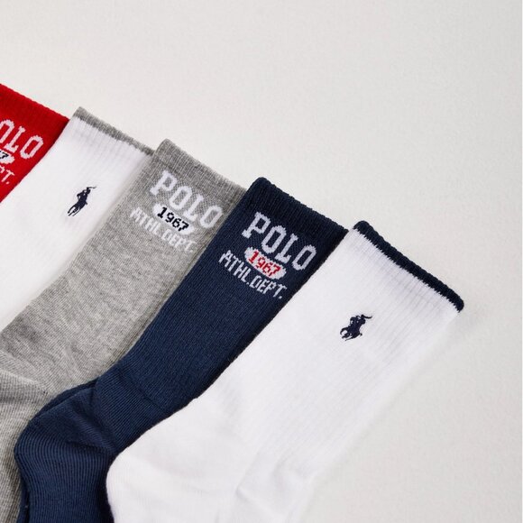 Polo Ralph Lauren Logo Crew Socks and Color Blocked Low Cut Socks 12 Pairs - Picture 2 of 7